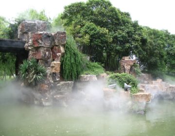 Misting your outdoor rockpool
